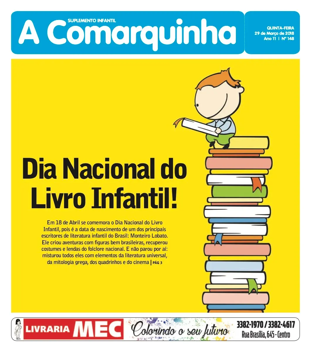 Primeira página da edição 148 de A Comarquinha, 29 de março de 2018